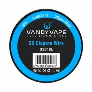 Vandy Vape - SS316L Clapton 26/30 30ft. Wire